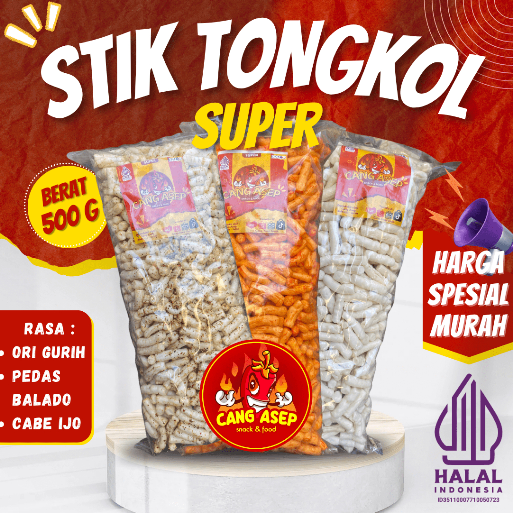 

Lezatoz_Genz Stik Tongkol Super 500Glv-Asep Cemilan Snack Food Kripik Pedas Balado Krupuk