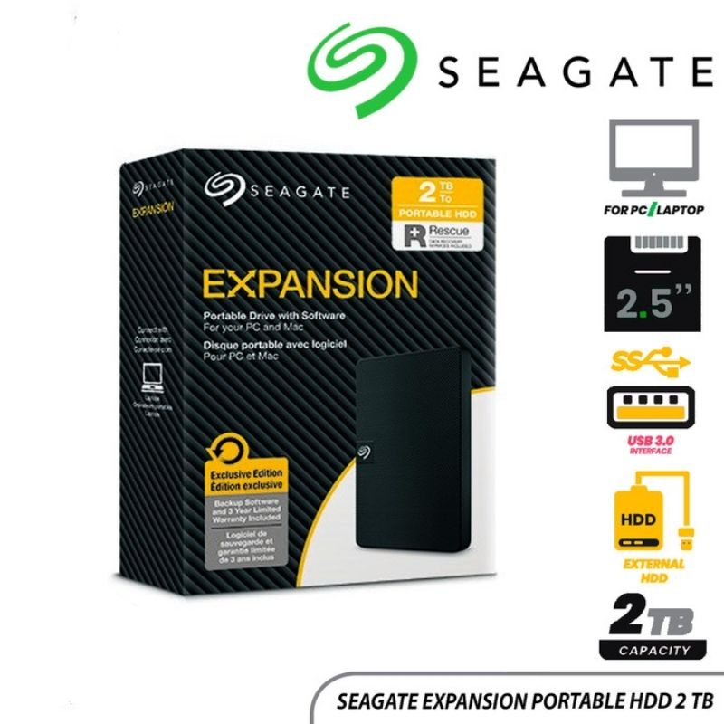 Seagate Expansion 2TB - HDD / HD / Hardisk Eksternal / External 2.5"