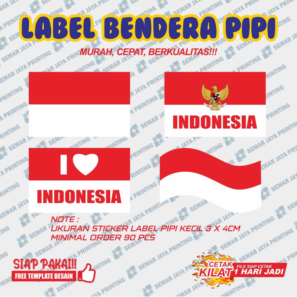 

Sticker Pipi MP Dirgahayu RI / Sticker Bendera Merah Putih