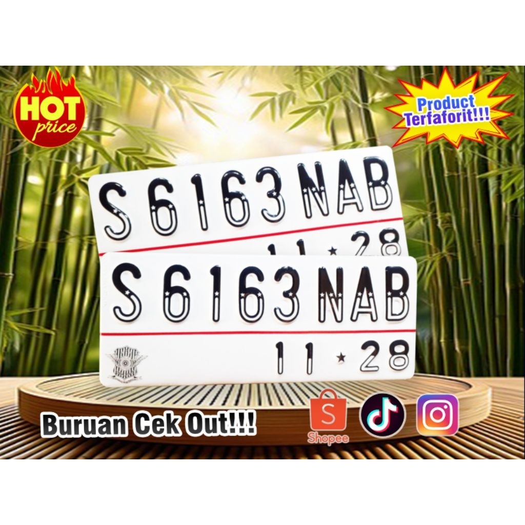 plat nomer Motor Baut Tanam