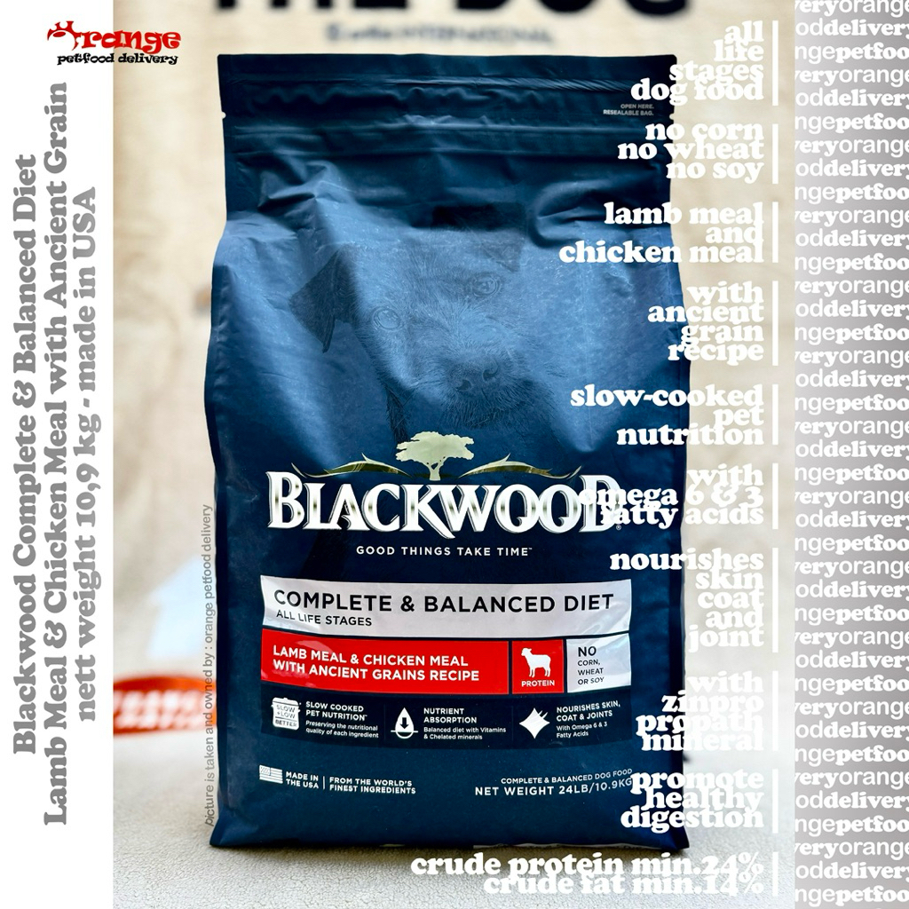 Blackwood Lamb 3000 all life stages 10,9 kg - Lamb and Chicken Meal with Ancient Grains Recipe dog f