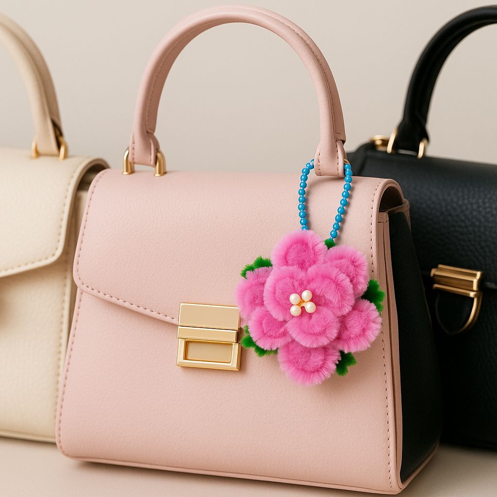 Gantungan Kunci Kawat Bulu Bunga/Aksesoris Gantungan Kunci Kawat Bulu Mercy/Ganci Kawat Bulu/Ganci A