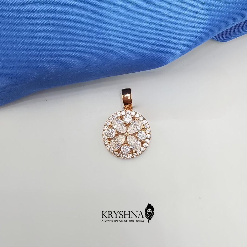 75% Rose Gold Swarovsky pendant 163