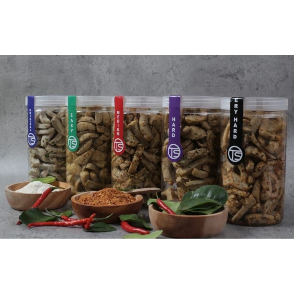 

Basreng Aneka Level TS. berat plus toples kurleb 350 gr