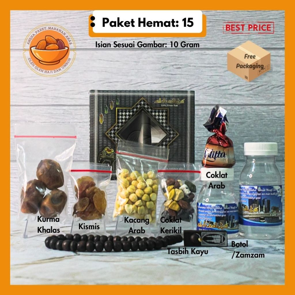 

Paket Hemat Oleh Oleh Haji dan Umroh / Makanan Khas Arab 10gram