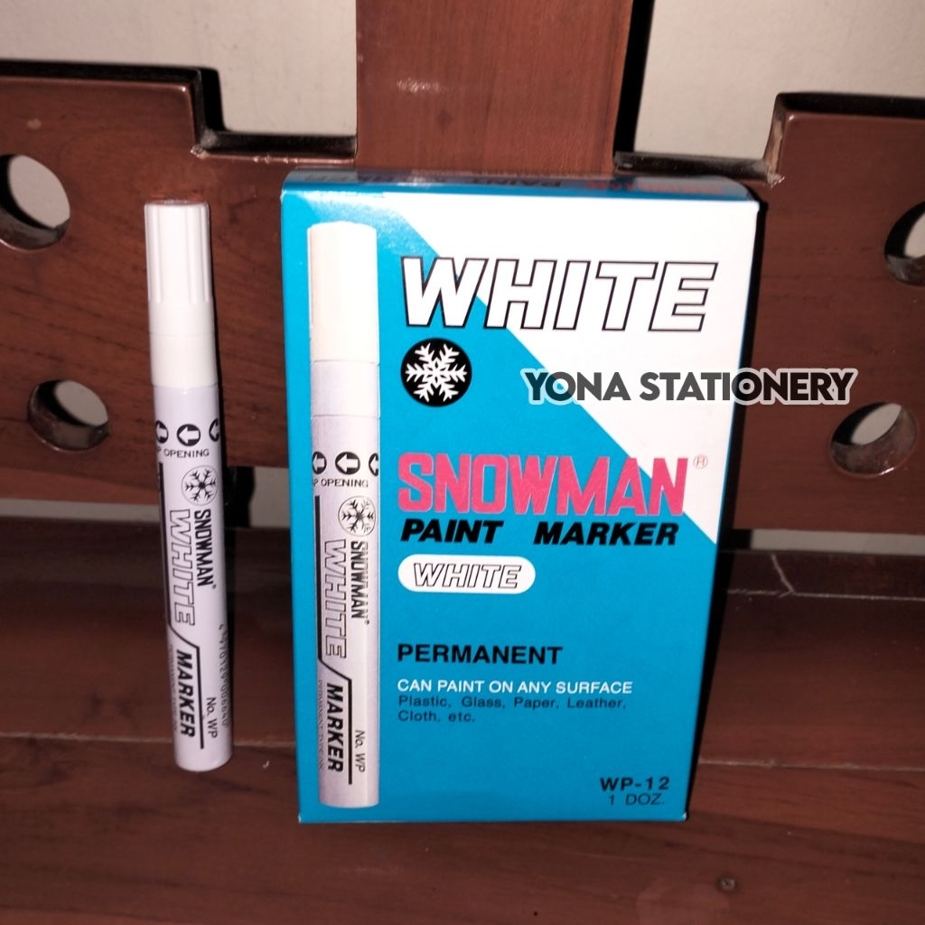 

Spidol White Besar Snowman - WP-12 | 1 Pak: 12 Pcs | Spidol Putih Besar