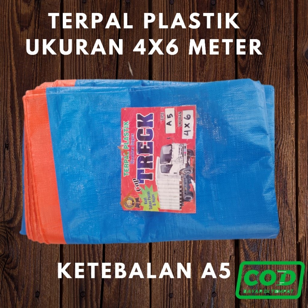 PROMO Terpal plastik ketebalan A5 ukuran 4x6 Meter