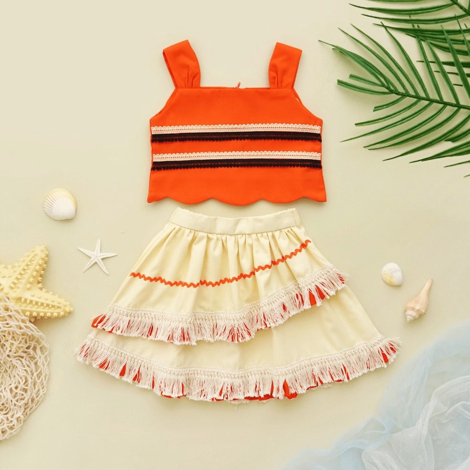 KODE I32Z MOANA DRESS  KOSTUM MOANA  DRESS ANAK MOANA