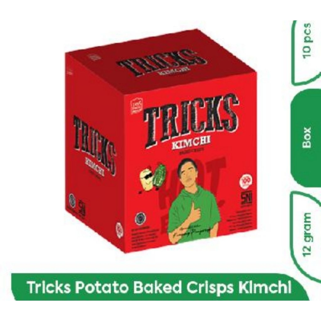 

TRICKS POTATO BAKED CRIPS BISKUIT KENTANG KIMCHI 10x12gr