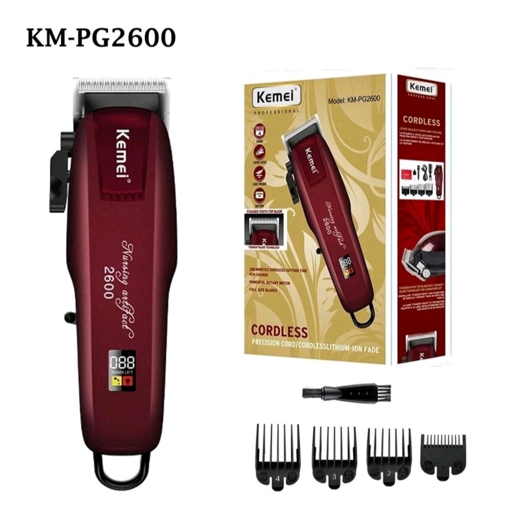 Alat Cukur Rambut Kemei KM PG 2600 / Alat Cukuran Rambut Kemei KM PG2600 / Mesin Cukur Rambut Kemei 