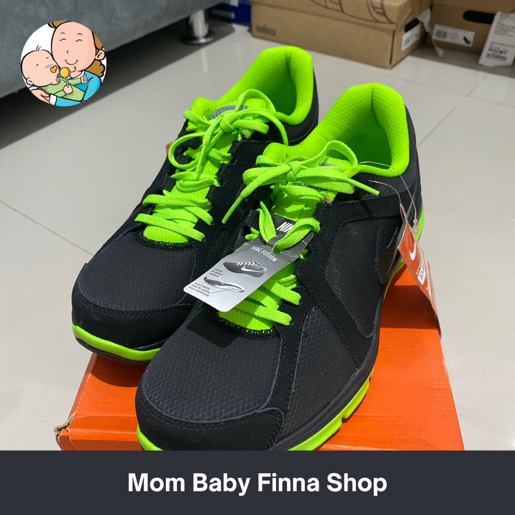 Nike Dual Fusion Run Shld Black List Green New Size 44