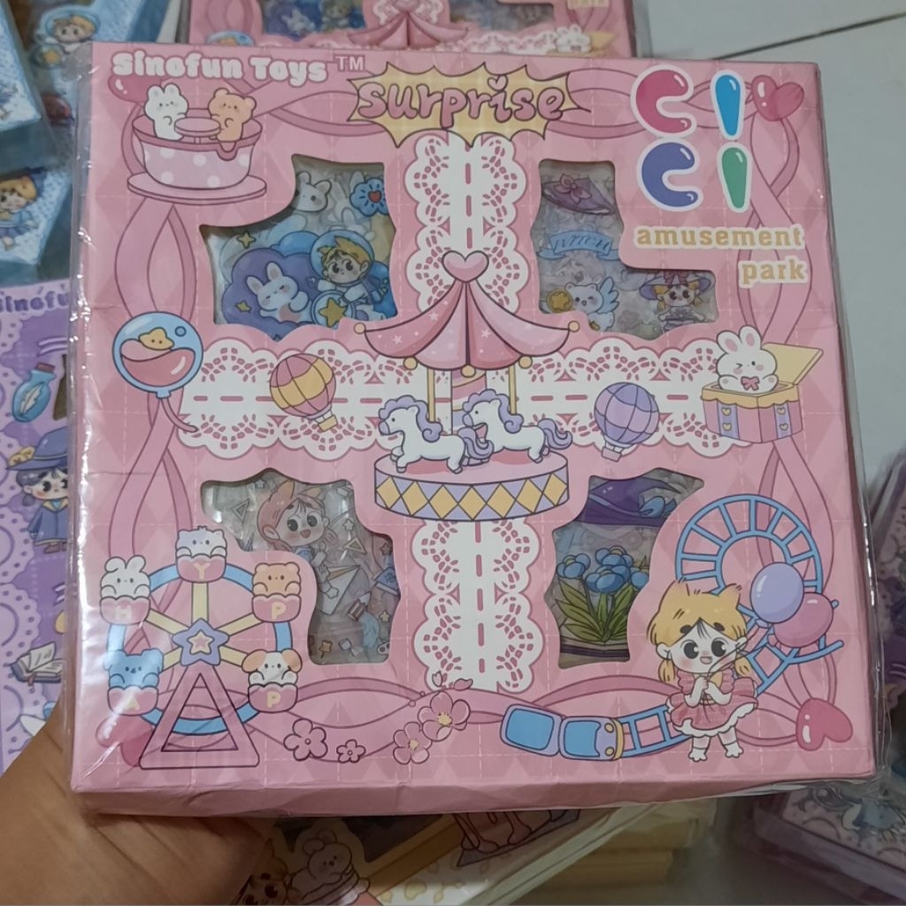 

LYNS - Sticker lucu Waterproof Stiker Cici 1 ktk isi 100 lembar