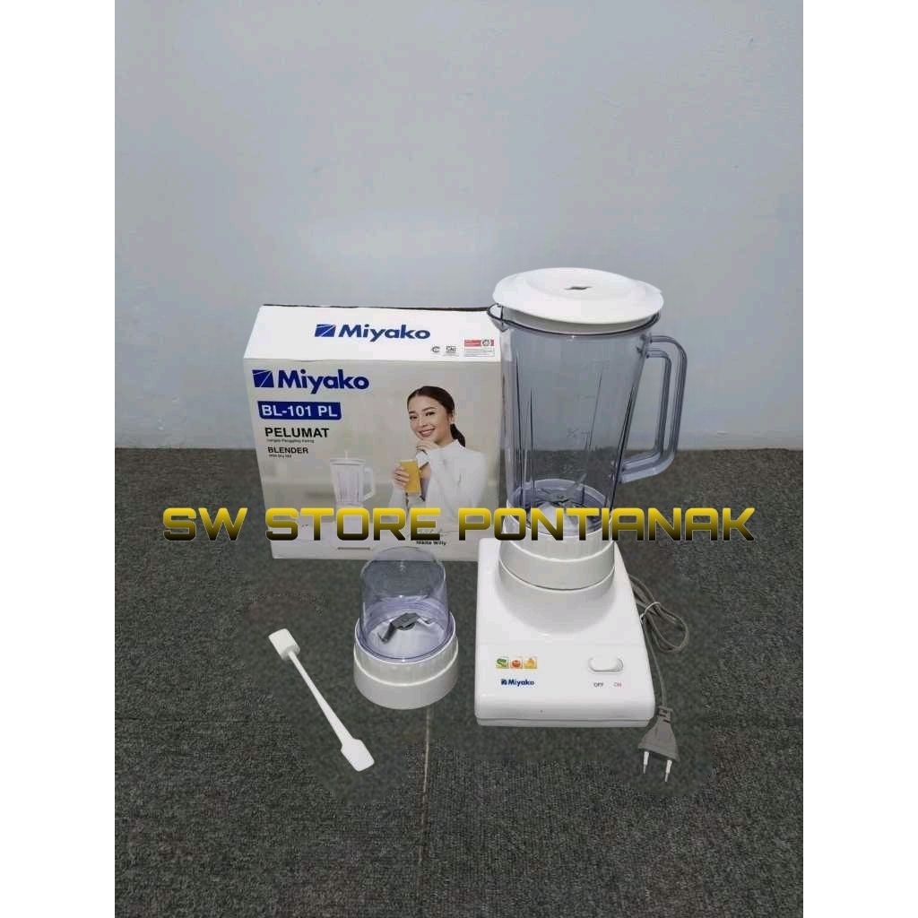 BLENDER MIYAKO BL 101 PL / MIYAKO BLENDER BL 101 PL 2IN1 PLASTIK ORIGINAL / BLENDER MIYAKO PISAU STA