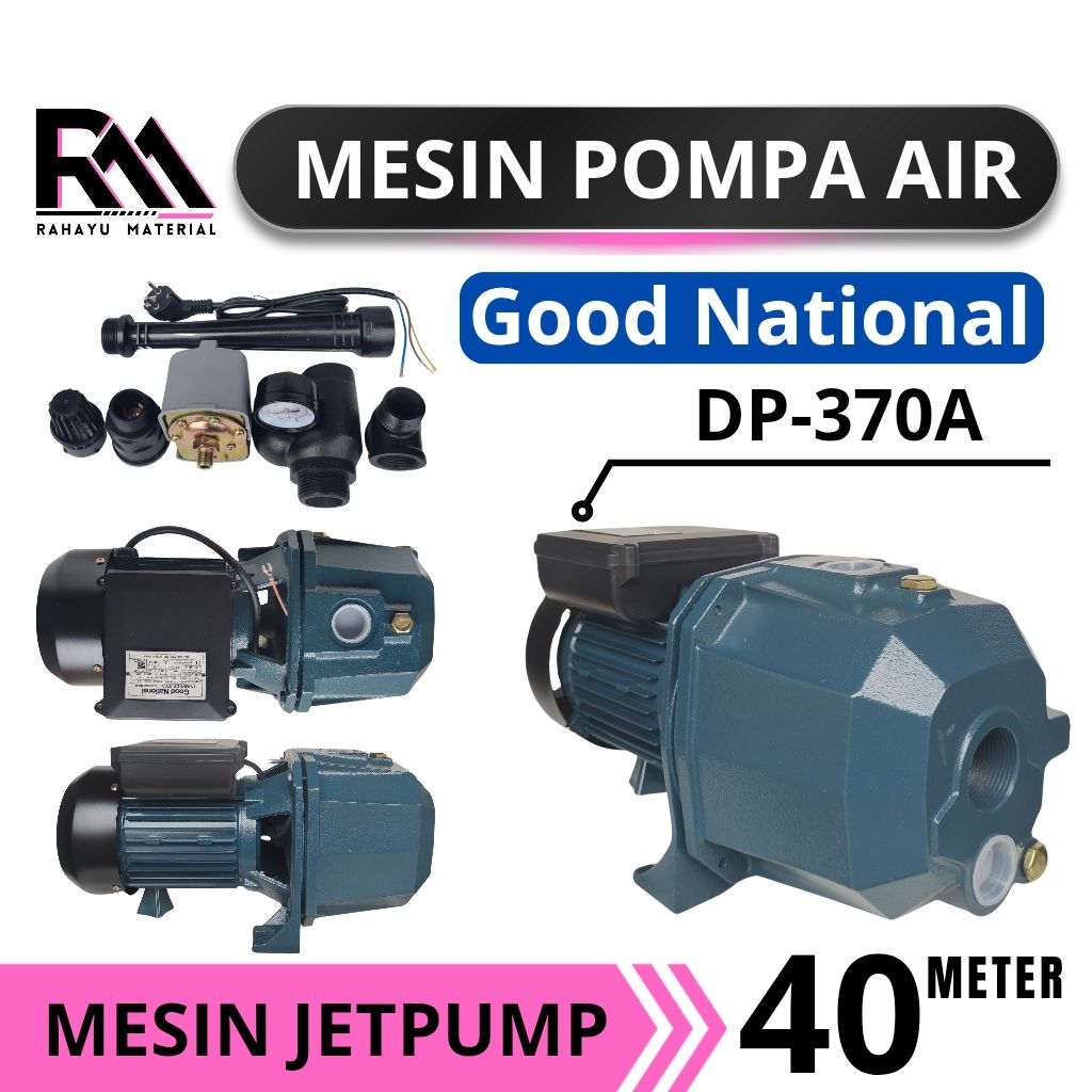 Mesin Jetpump pompa air sumur 40 Meter Good National DP -  370A