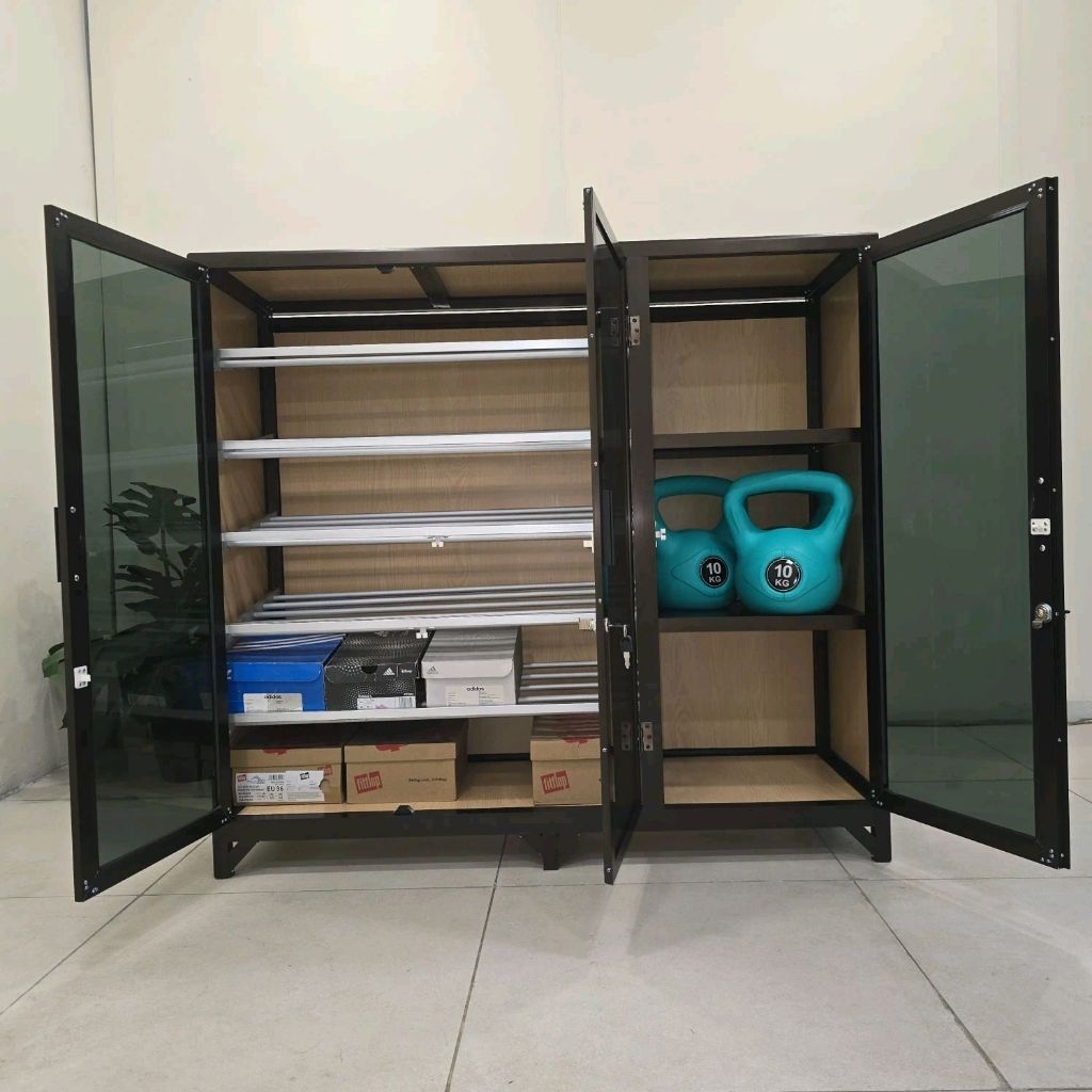 TC ALUMINIUM LSH267 ACP 120X40X110 B LEMARI RAK SEPATU HELM PREMIUM 6-3 SUSUN MUAT 6 PASANG SEPATU 3