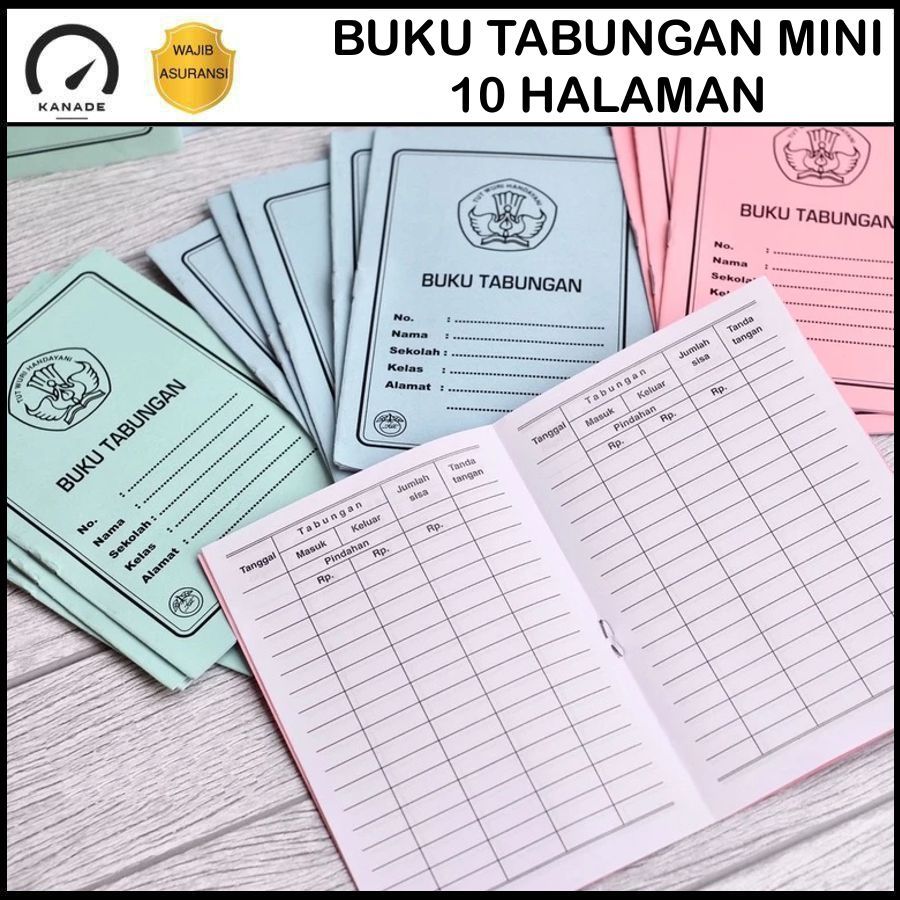 

Buku Tabungan Anak Sekolah 10 Halaman Buku Belajar Menabung Anak Kecil Ukuran Mini