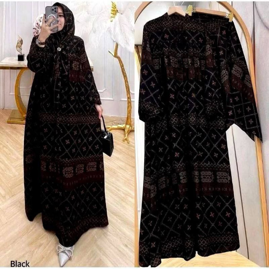 Gamis Set Hijab Gamis Terkini Set Hijab Syar’i Gamis Batik Set Hijab Jumbo Gamis Set Hijab Terbaru G
