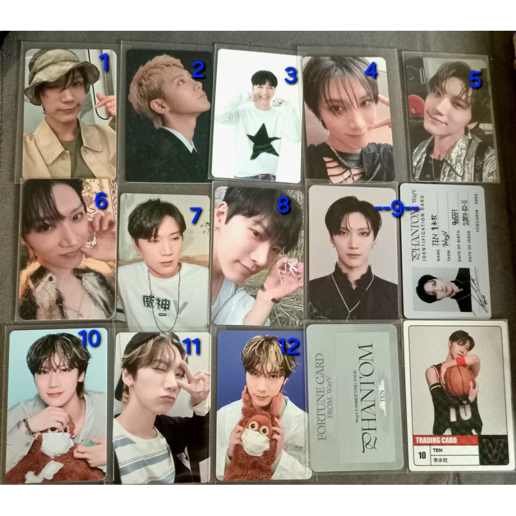[READY STOCK] pc photocard official nct wayv ten cheerevent phantom give me that dmm pob id card fre