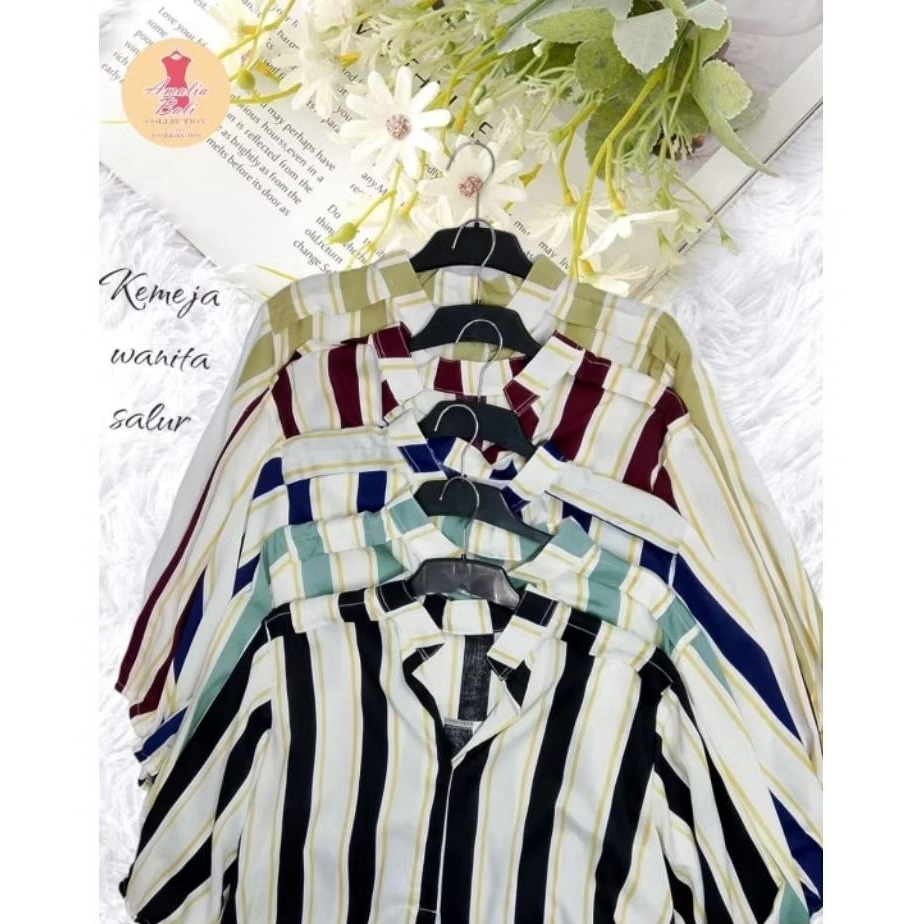 KEMEJA SALUR WANITA | BLOUSE WANITA | KEMEJA HANGOUT | BLOUSE CASUAL