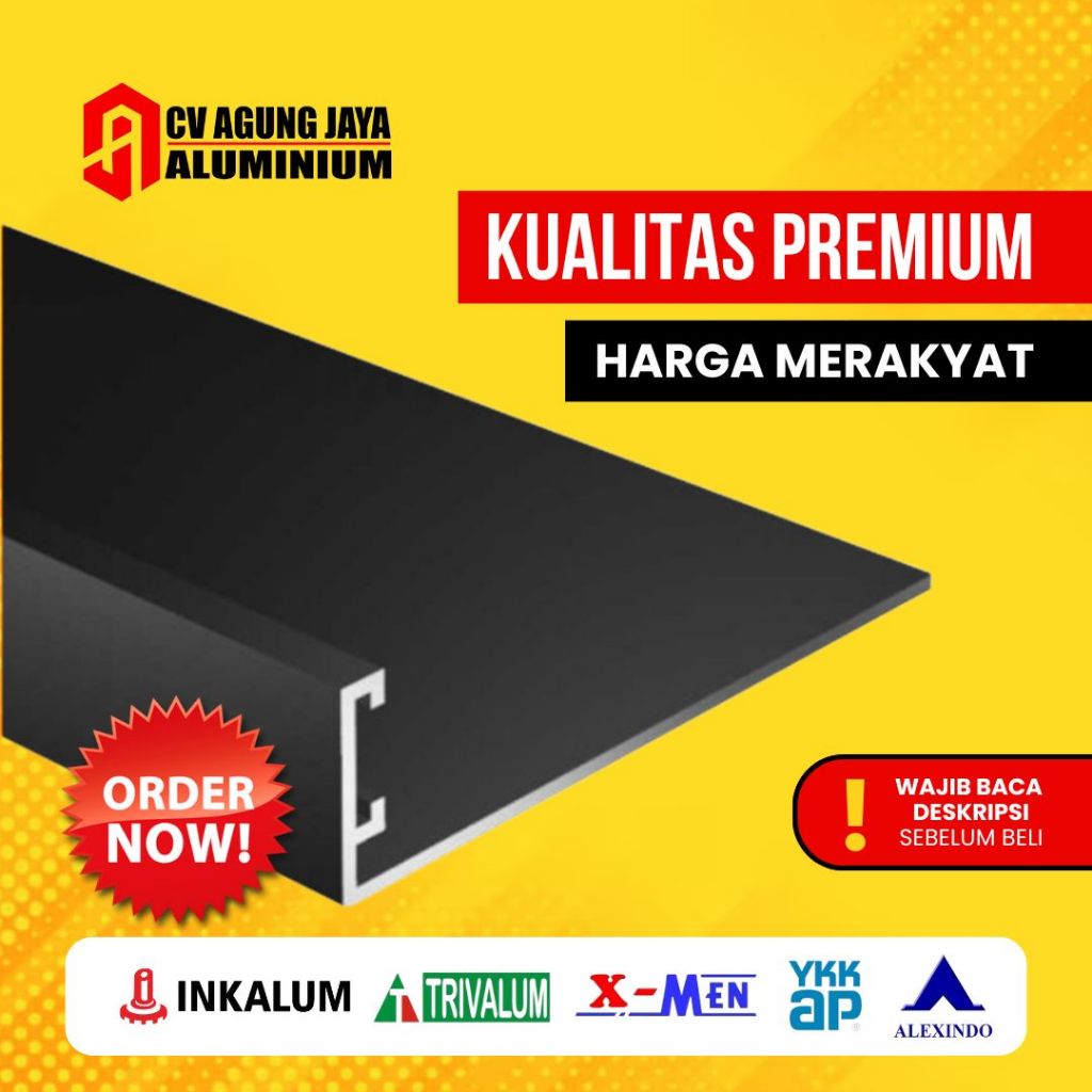 INKALUM ALUMINIUM STOPPER batangan  6 meter