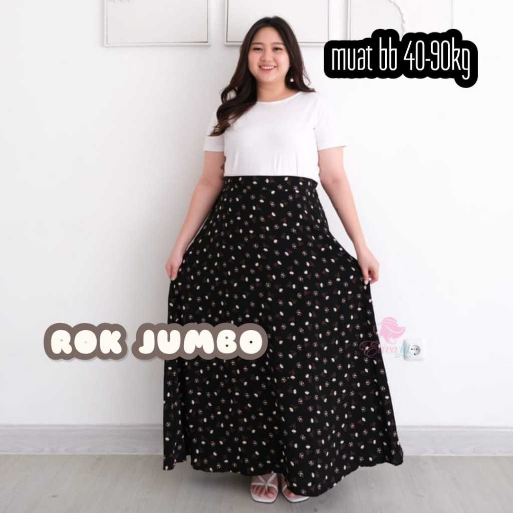 JUMBO NEW LEONA SKIRT | KOREAN POLKA SKIRT A-LINE | ROK DAILY KOREAN STYLE / LILY FLORAL KEKINIAN