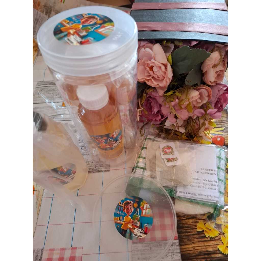 

SCOBY KOMBUCHA Super Jumbo - Paket Toples Starter Terlengkap - DIY Kit Premium