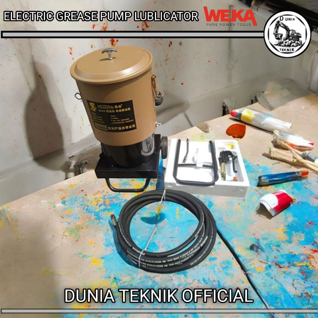WEKA NGJ-15L Electric Grease Pump Lubricator 15L Kapasitas - 650 W Tekanan 6000 -10000 PSI