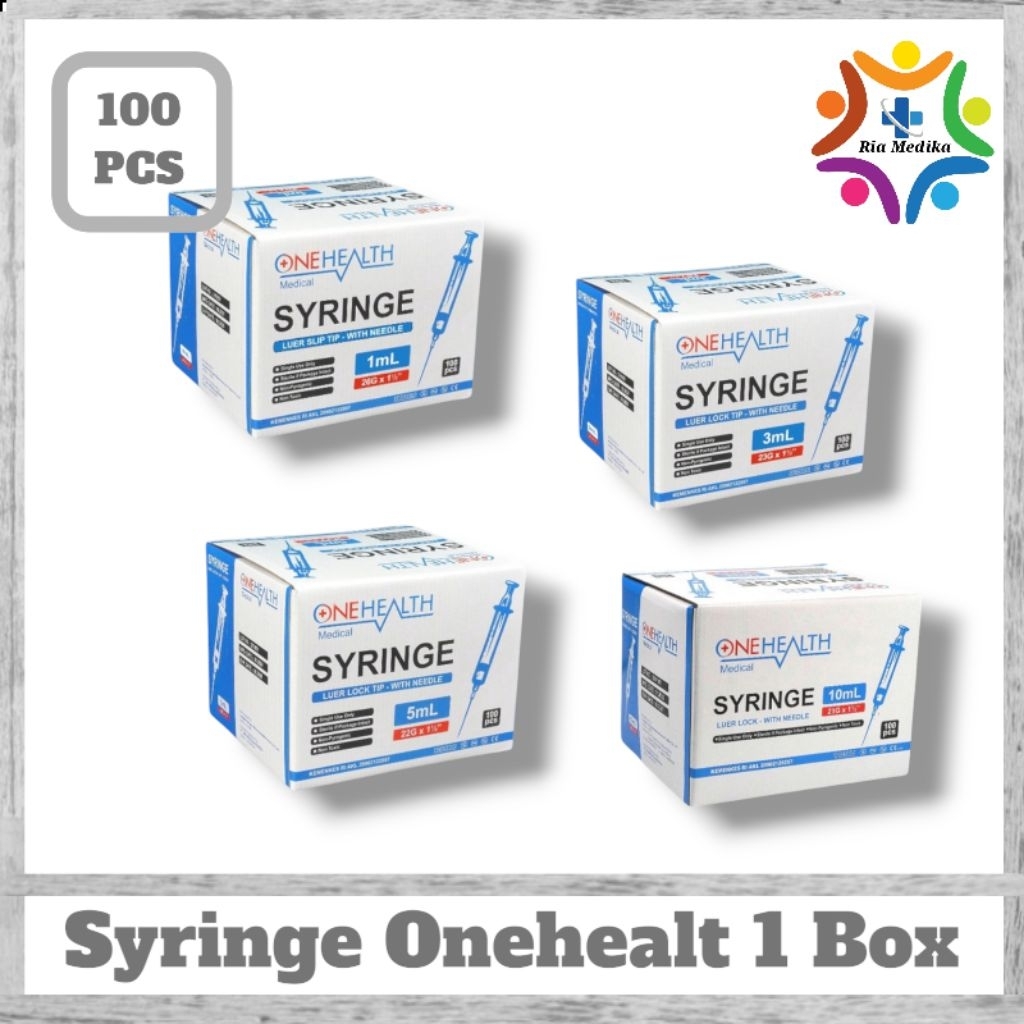 Spuit 1CC Spuit 3CC Spuit 5CC Spuit 10CC  Syringe OneHealth 1CC