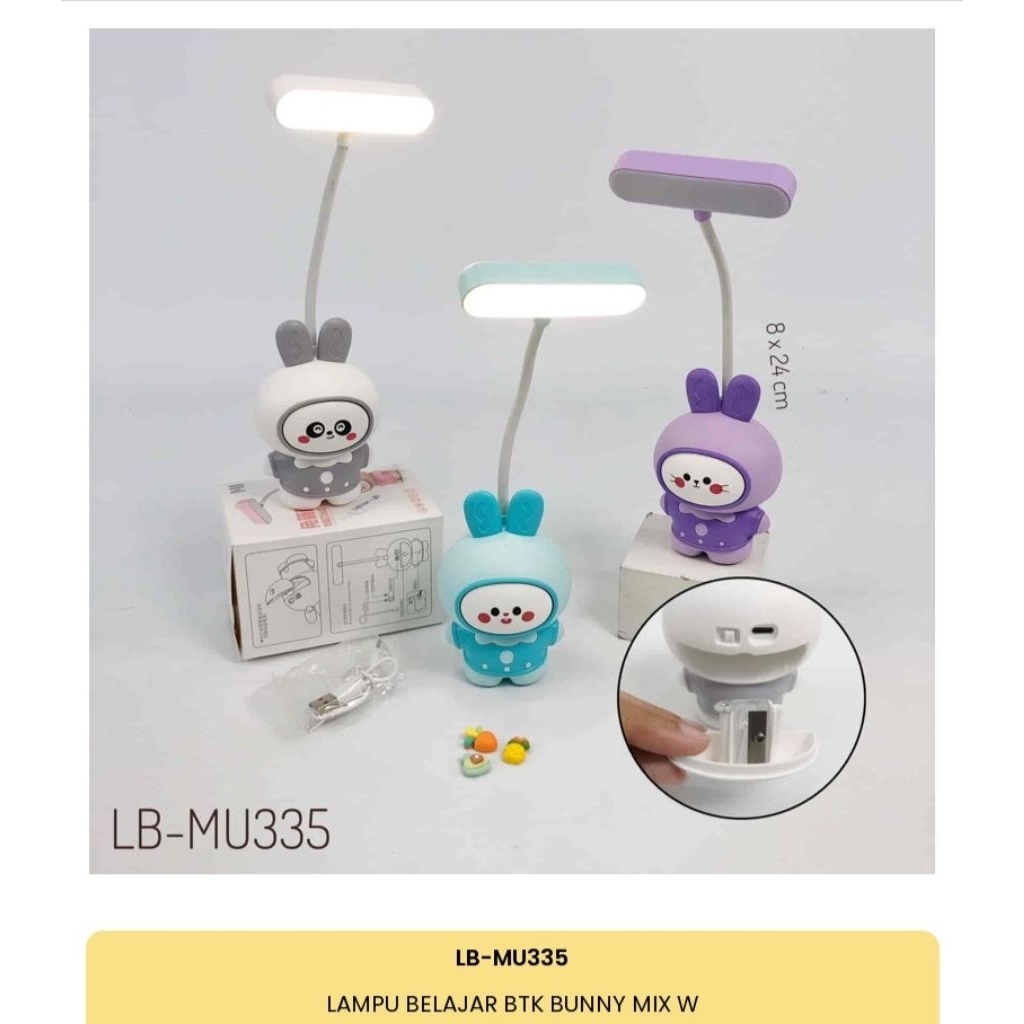 LAMPU BELAJAR BTK BUNNY MIX W/LAMPU BELAJAR LUCU/LAMPU BELAJAR MINI