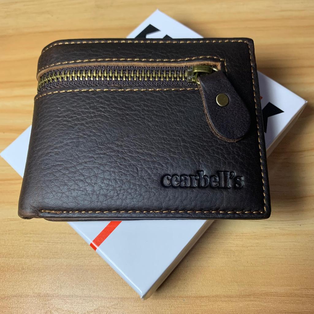 Dompet lipat kulit pria pendek import dompet kulit basah pria - cearbell augustine