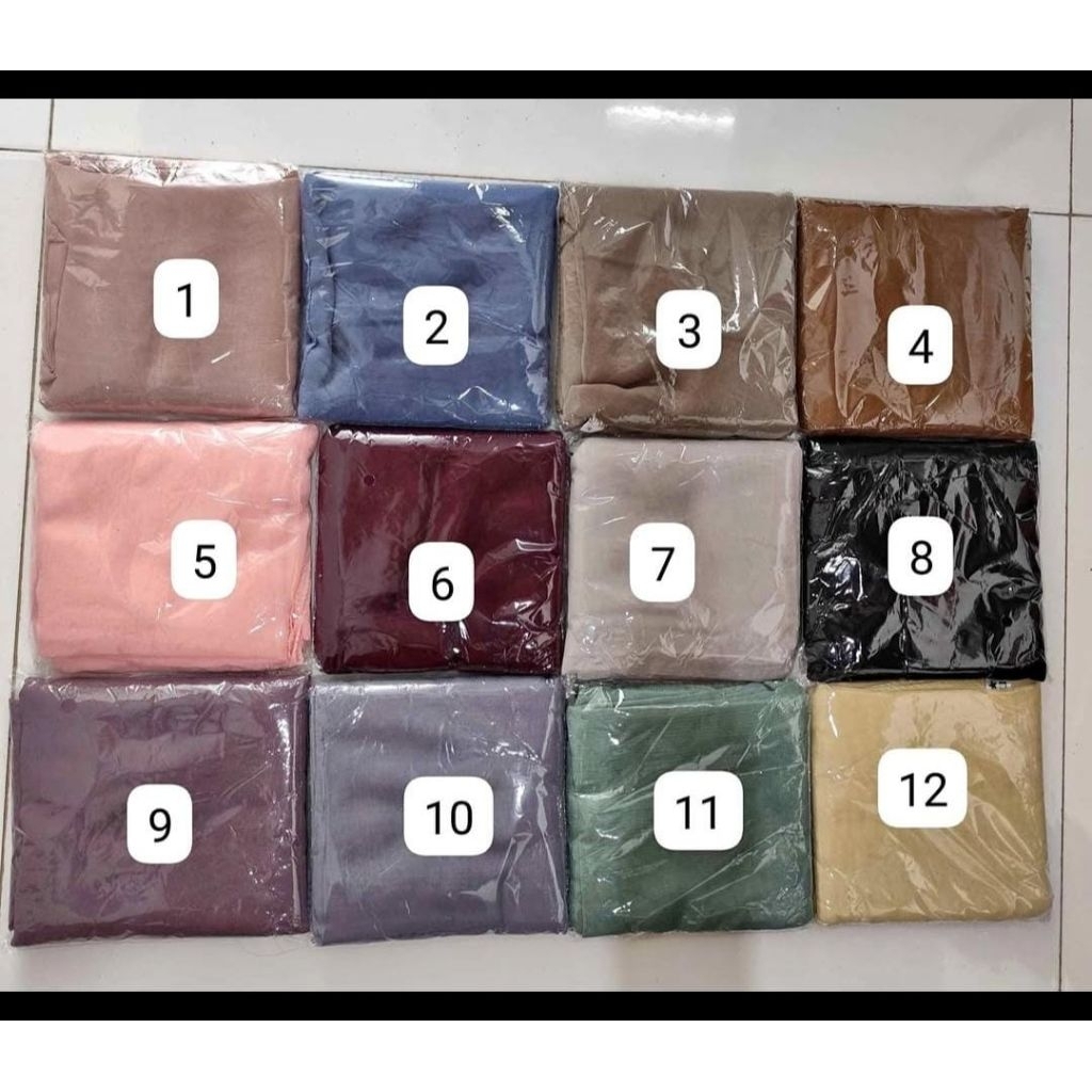 hijab segi empat polos azara