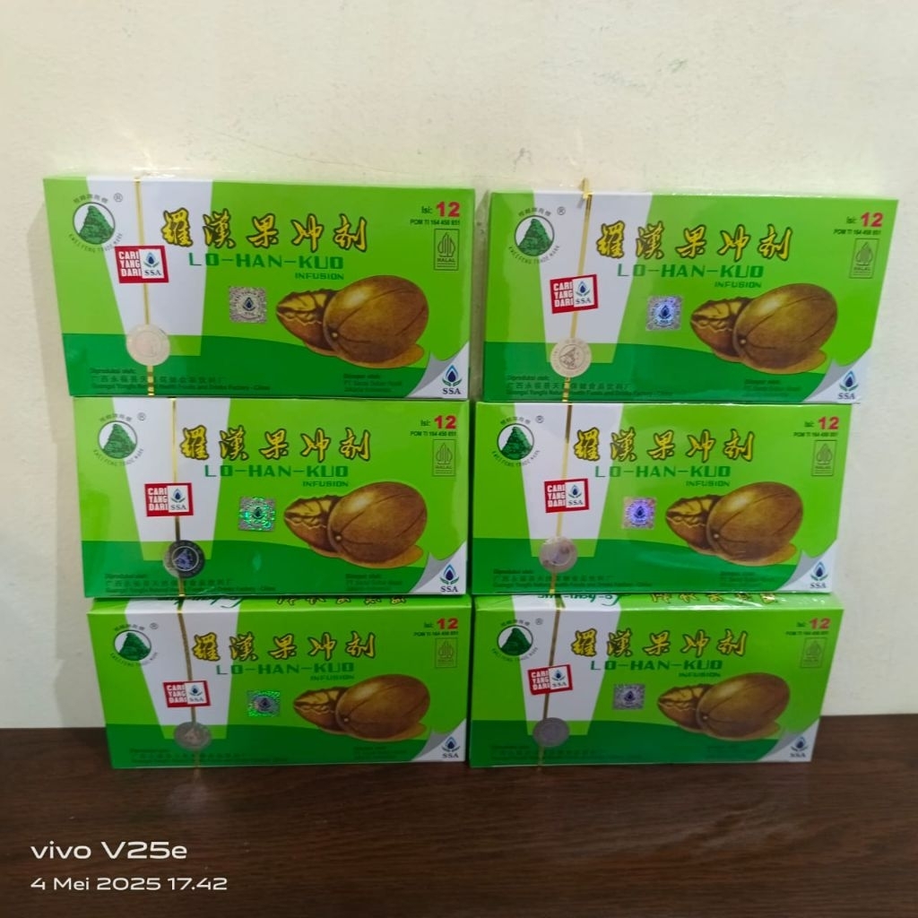 

Lo Han Kuo Infusion / LOHANKUO / Pereda Panas Dalam dan Sakit Tenggorokan / Sehat Minimum Jamu , HARGA TERCANTUM UNTUK 1 KOTAK