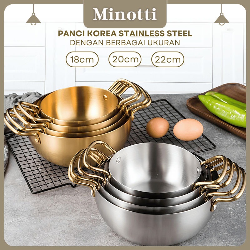 [READYYY] Minotti panci mie ramen korea panci mie rebusstainless steel panci rebusan mie Korea
