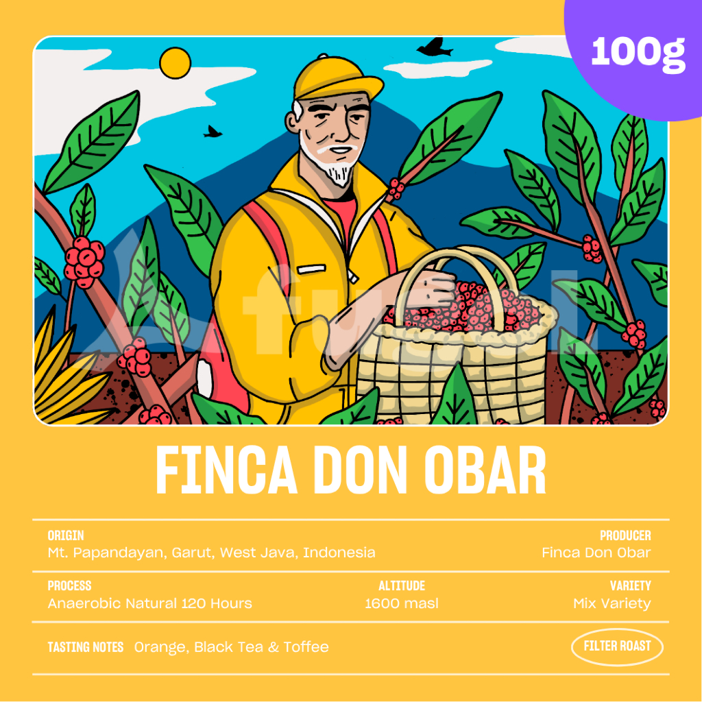 

Biji Kopi Arabika Finca Don Obar (100 gr) Single Origin Coffee