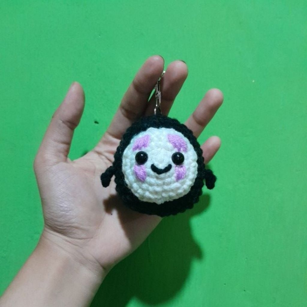 gantungan kunci amigurumi kaonashi keychain