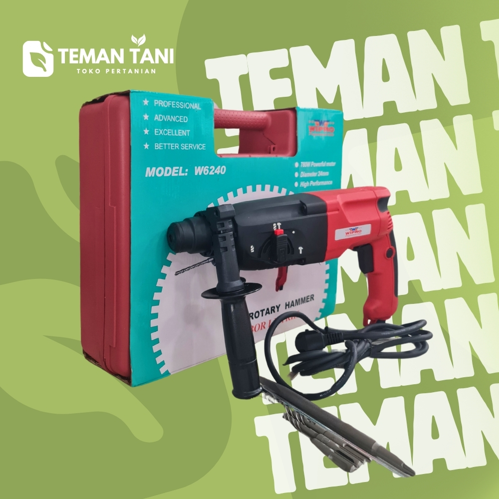 MESIN BOR WIPRO ROTARY HAMMER W6240/BOR LISTRIK WIPRO ROTARY HAMMER W6240/BOR TEMBOK BETON TEMANTANI