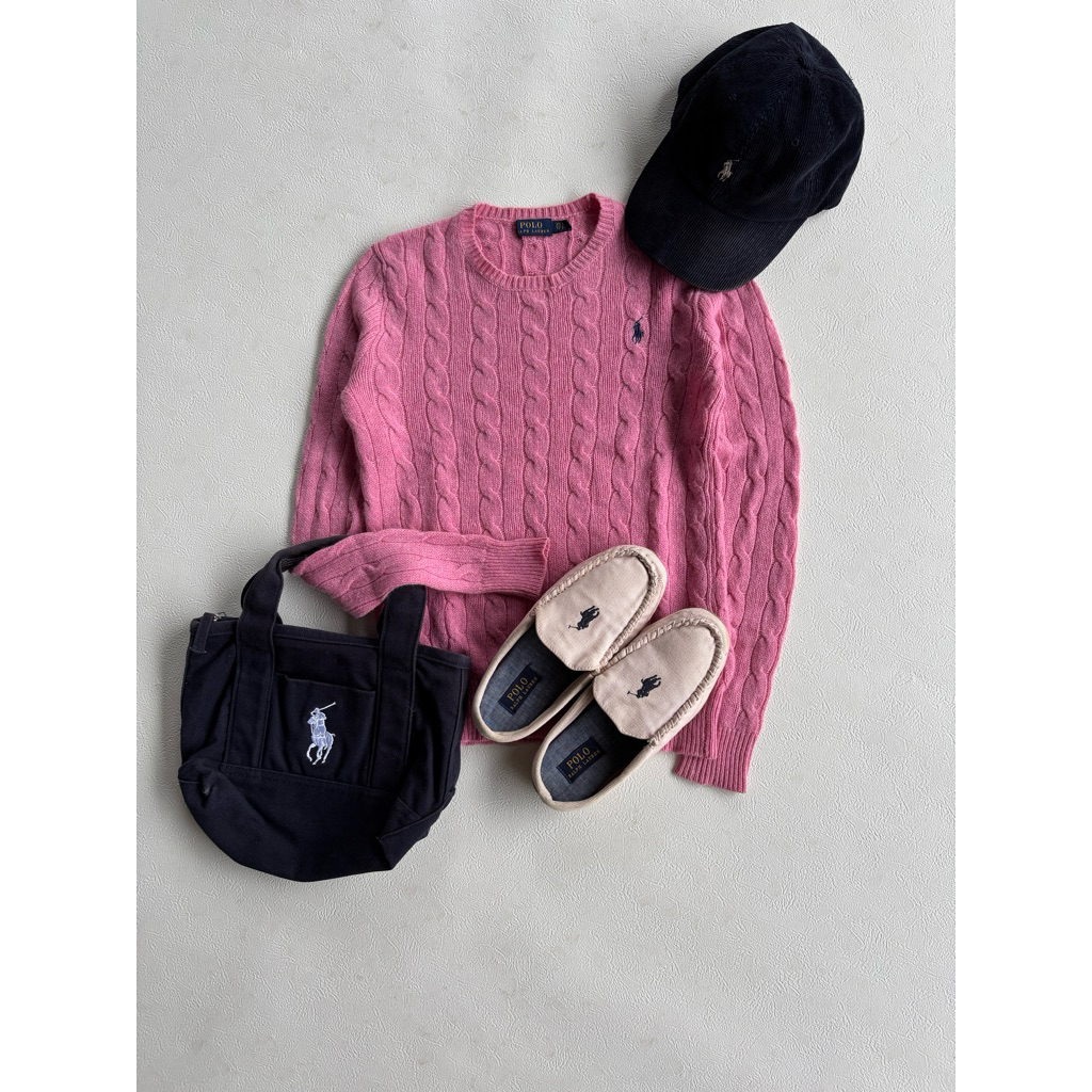 Polo Ralph Lauren Cable Wool Pink Sweater