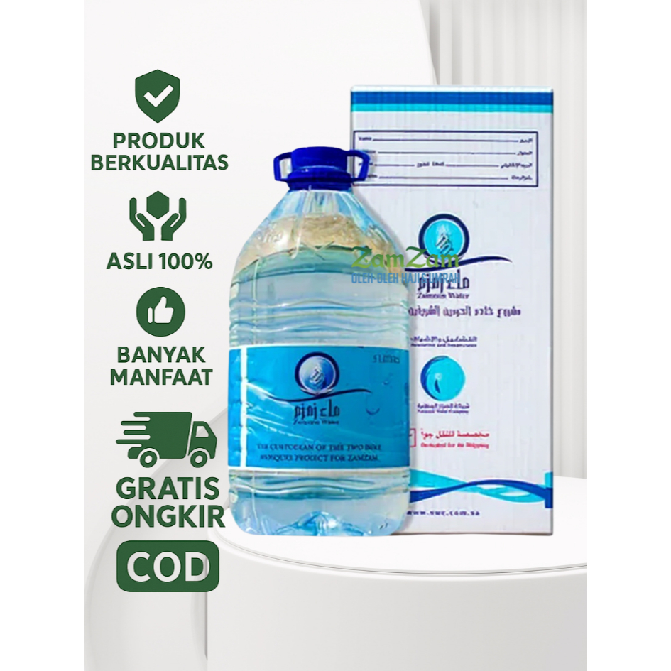 

Air zam zam 5 L 5 Liter / Air zam-zam / Air zamzam / Air zam - zam ASLI Original