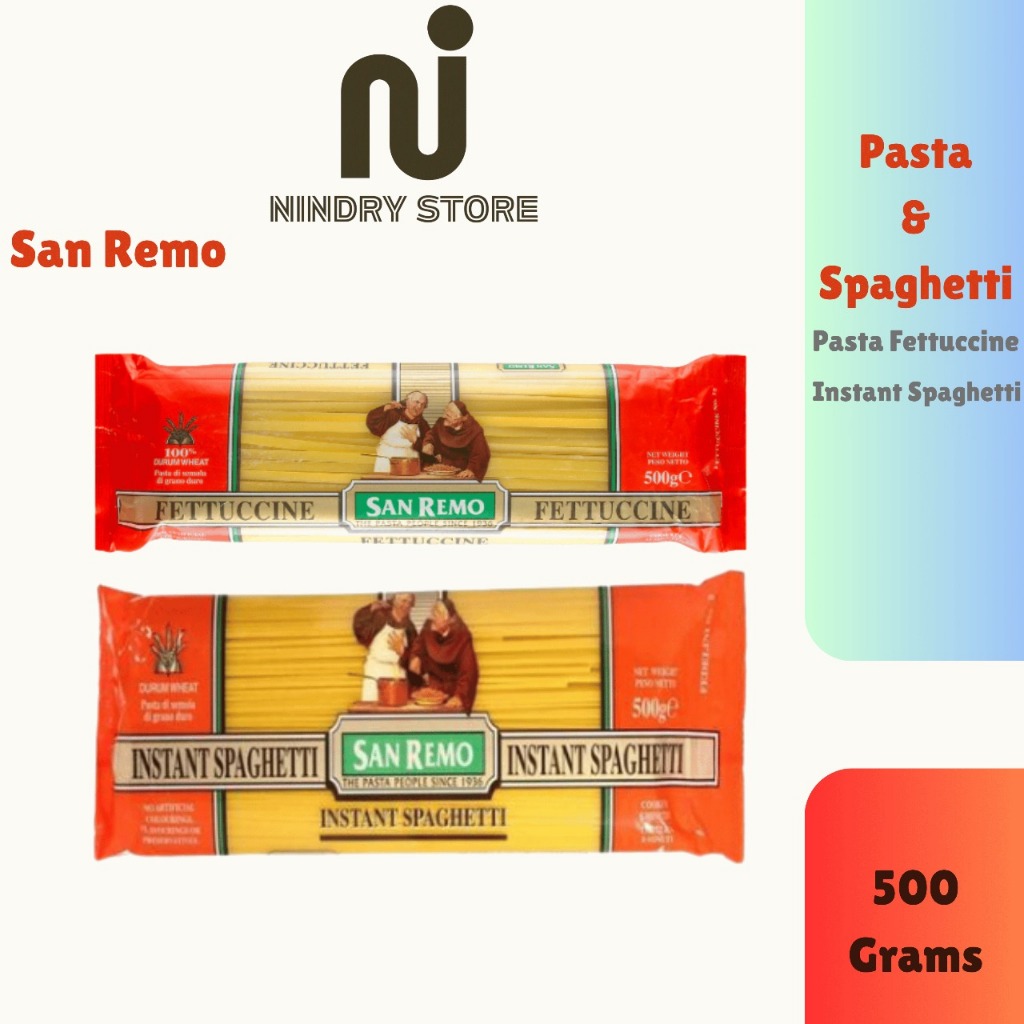 

SAN REMO Spaghetti / Fettuccine 500gr – Pasta Italia Premium | Masak Praktis, Rasa Autentik!