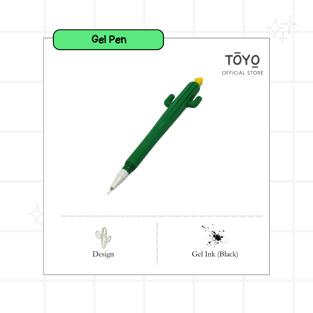 

Cactus Bloom Gel Pen - Pulpen Gel Karakter Kaktus