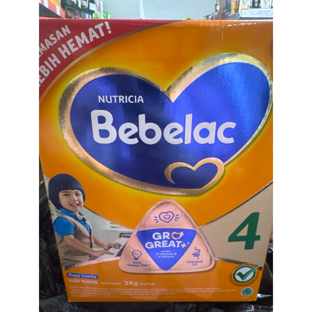 

[susu murah] BEBELAC 4 3kg vanila exp 16 Jul 2025