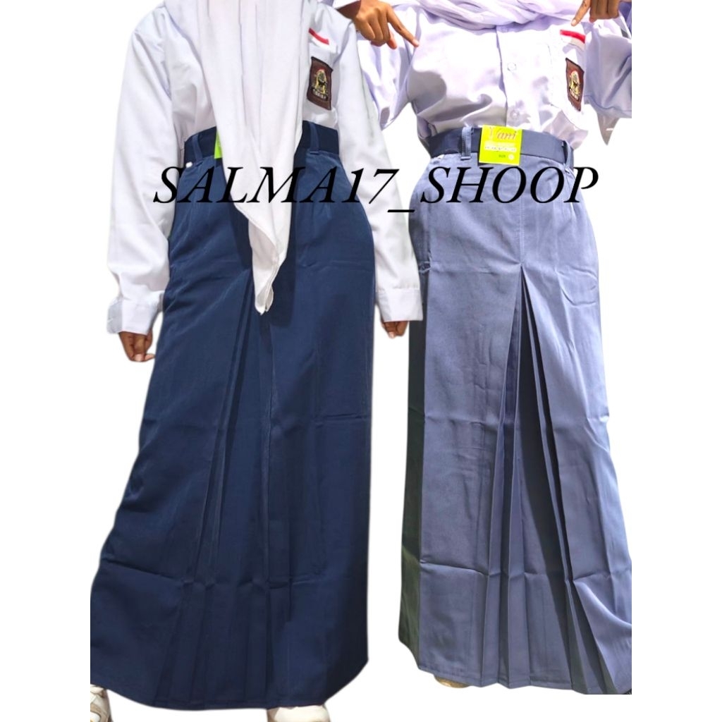 ROK SPAN SEKOLAH SMP/MTS/SMA/SMK BIRU ABU ABU SERAGAM SEKOLAH