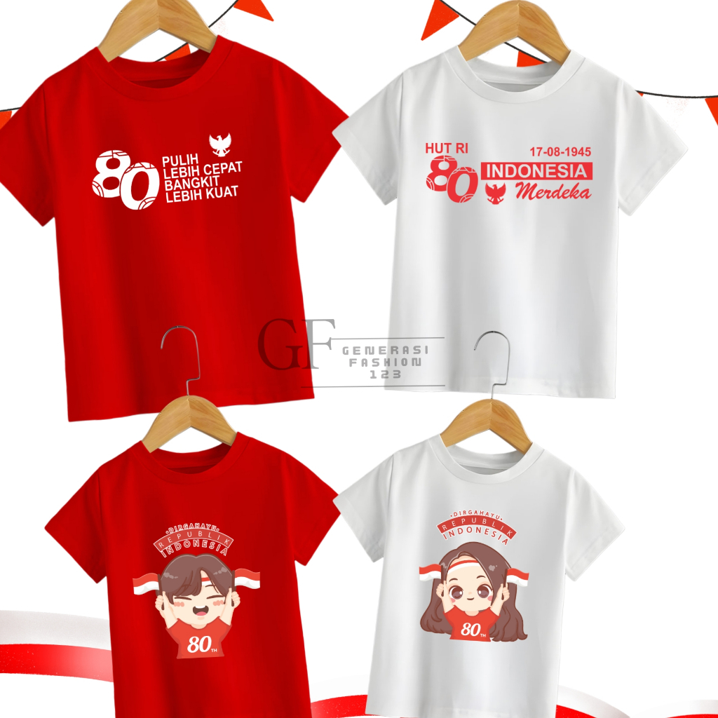 Kaos Anak 17 Agustusan Kaus Merah Putih Anak Agustusan Ksos Anak Kemerdekaan Merah Putih Ksos Anak 1