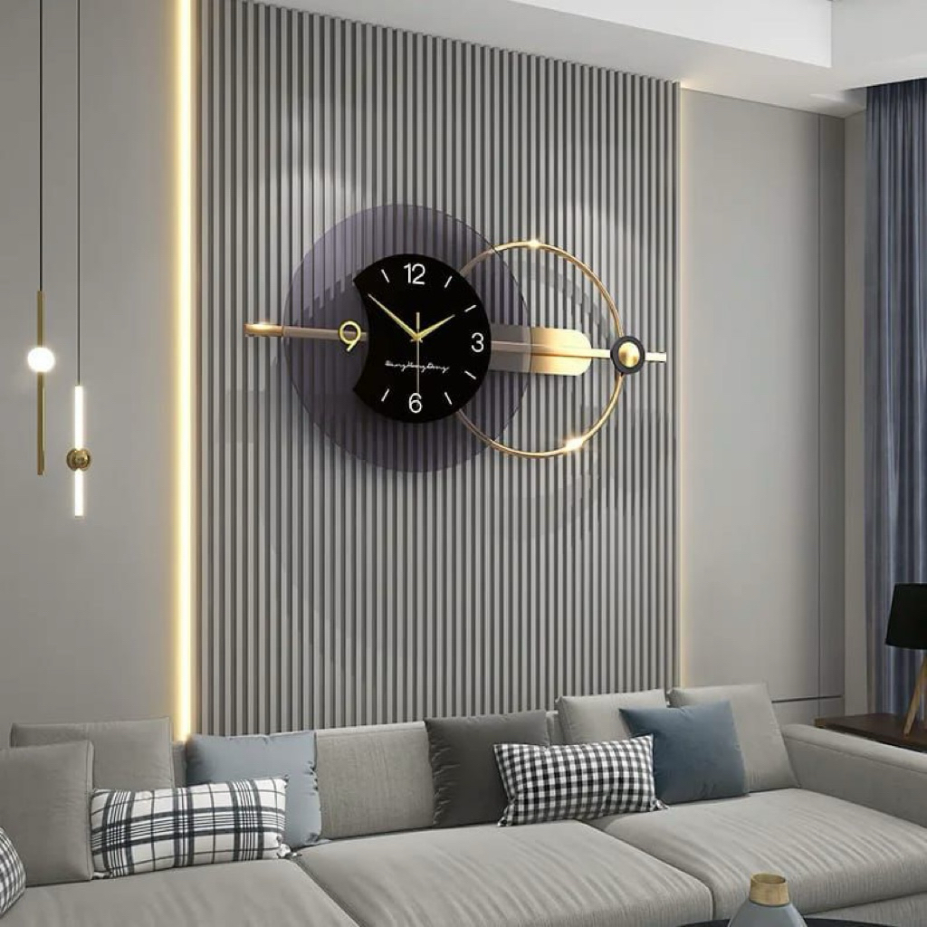 Jam dinding hiasan merak mewah jam dinding jumbo mewah