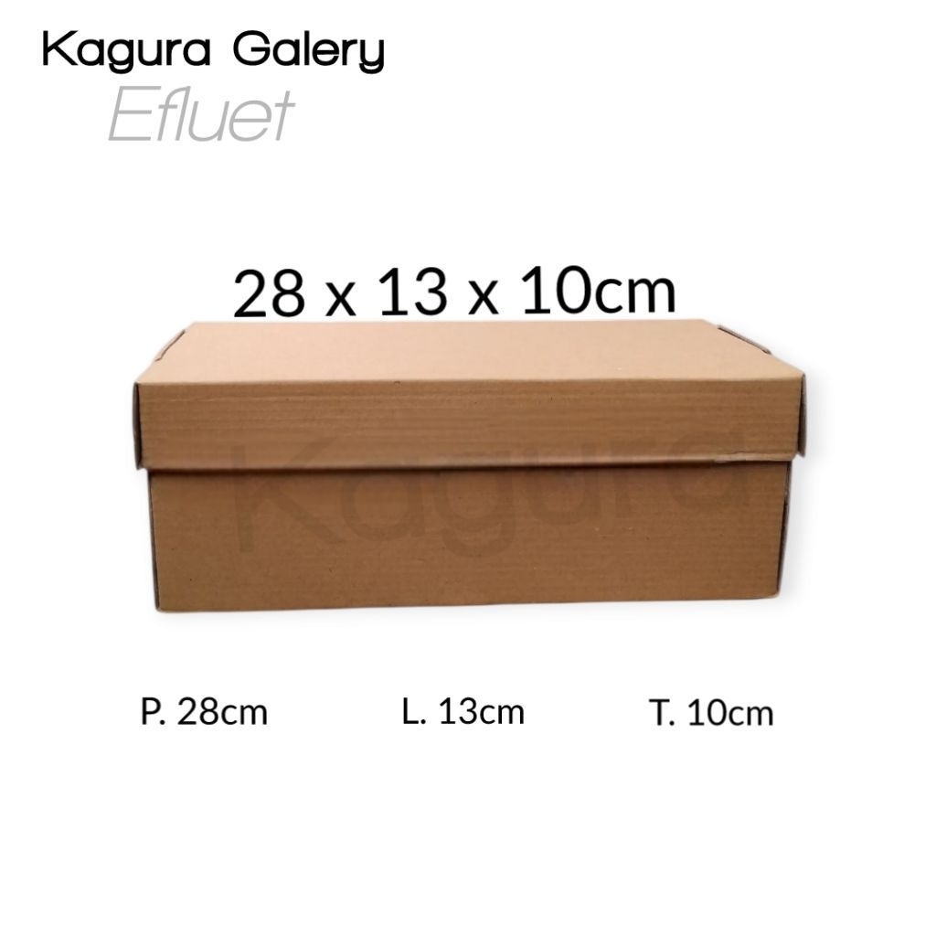 

Kardus Packing Pelangi Efluet polos uk 28x13x10cm kardus packing sandal, acsesories dll