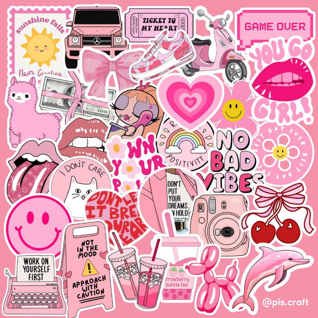 

STIKER DECORATION SCRAPBOOK PINK SERIES
