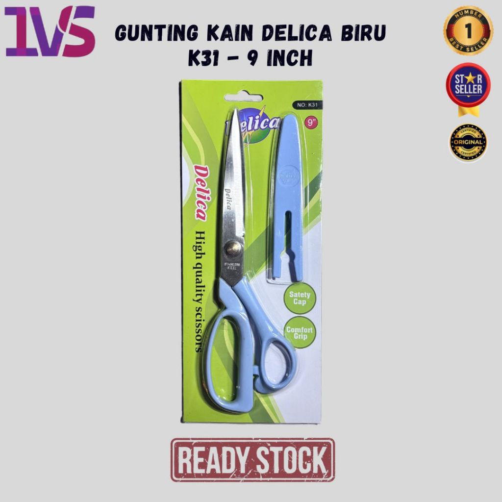 

Gunting Kain Delica Biru K31/9 Inch Original Product
