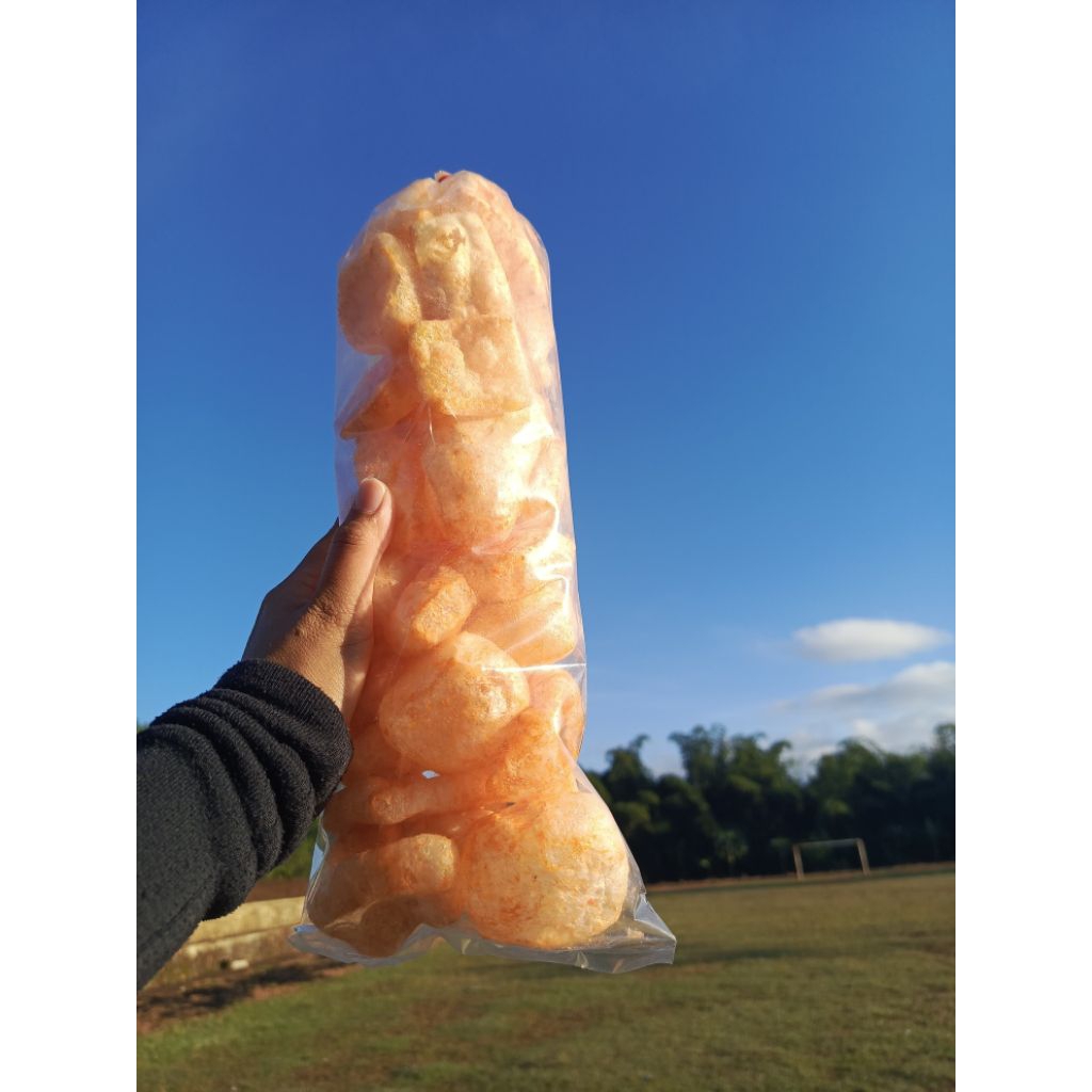 

ZF - Dorokdok kerupuk kulit sapi ASLI rasa balado renyah gurih kemasan sedang