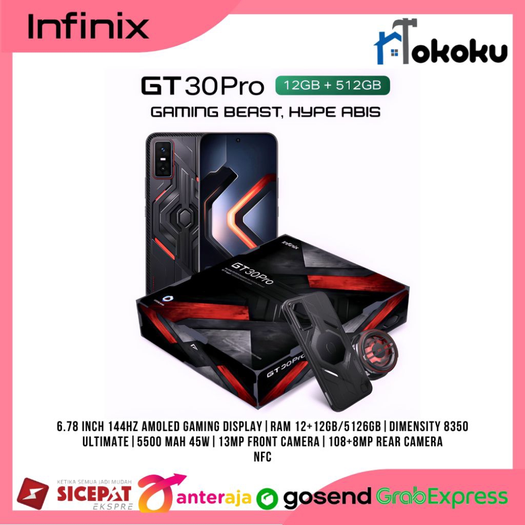 Infinix GT 30 Pro 5G RAM 12/512GB Gift Box Special Edition | Garansi Resmi