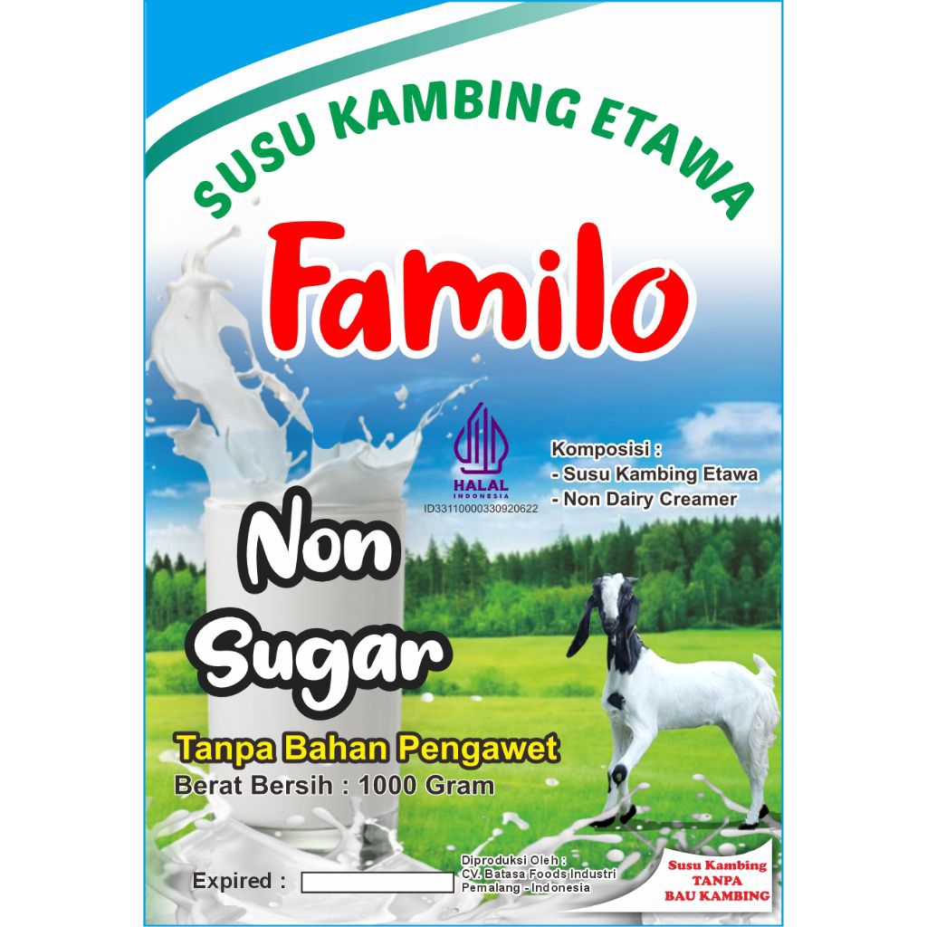 

Susu Kambing Etawa Familo Non Sugar Tanpa Gula 1 Kg